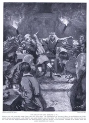 Der Tod von König Edmund I. AD946, 1920er Jahre